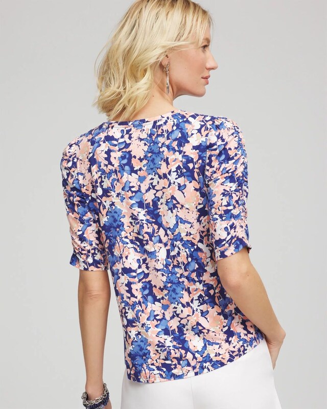 Touch of Cool Ruched Sleeve Tee - image 3